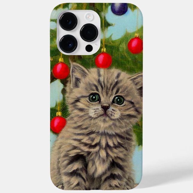 Vintage Cat e Árvore de Natal (Verso)