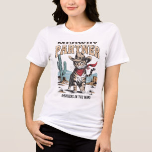 Vintage Cat Meowdy Partner Cowboy Presente Para Ho