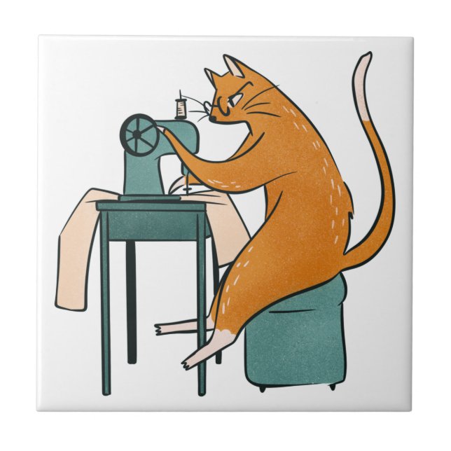 Vintage Cat Sewing (Frente)