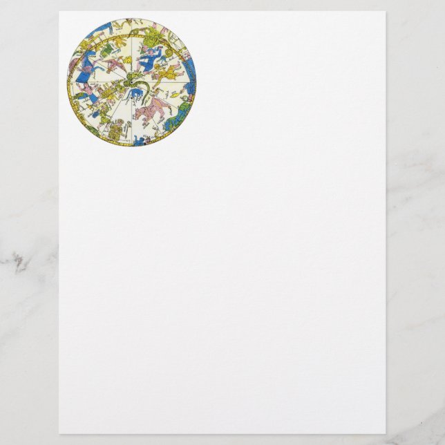 Vintage Celestial, Esfera Árabe, Constelações (Frente)