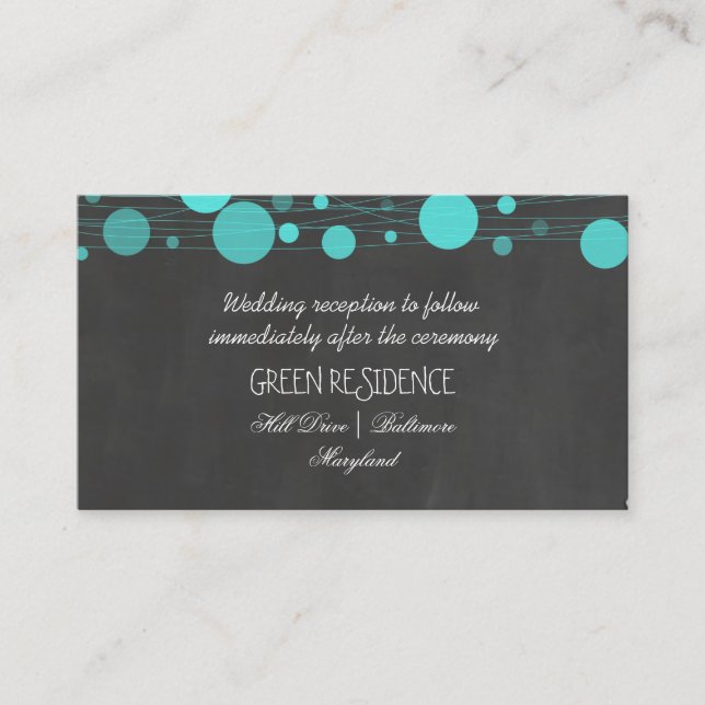 Vintage Chalkboard Blue Lantern Inserção de Casame (Frente)