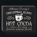Vintage Chalkboard Christmas Hot Cacau<br><div class="desc">Mistura Natal De Cacau Quente. Este cartaz de madeira de estilo 'quadro' vintage pode ser personalizado com o seu nome desejado para lhe dar um toque pessoal.</div>