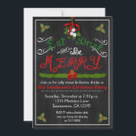 Vintage Chalkboard Convite Para Bebidas De Natal<br><div class="desc">Vintage Chalkboard Invitation. Personalize a frente e o verso.</div>
