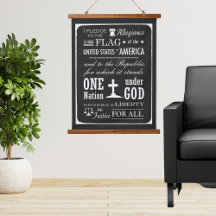 Vintage Chalkboard Style Pledge of Leiance