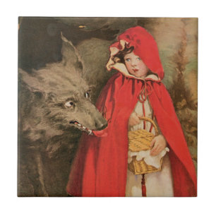 Vintage Chapeuzinho Vermelho e Lobo Mau