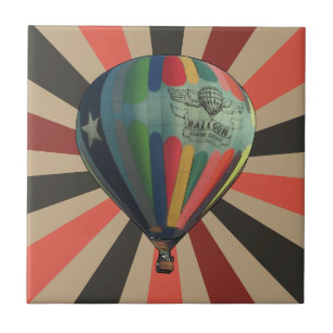Vintage Charm - Letra Colorida do Balão de Ar Quen