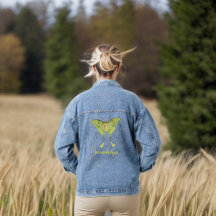 Vintage Chartreuse Luna Moth com Nome do Monograma