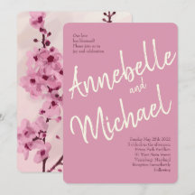 Vintage Cherry Blossom Casamento Convites