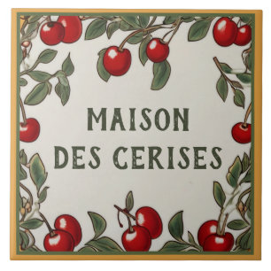 Vintage Cherry Custom House Name Plate Sinal