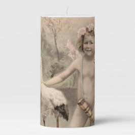 Vintage Cherub com Stork pelo Lago