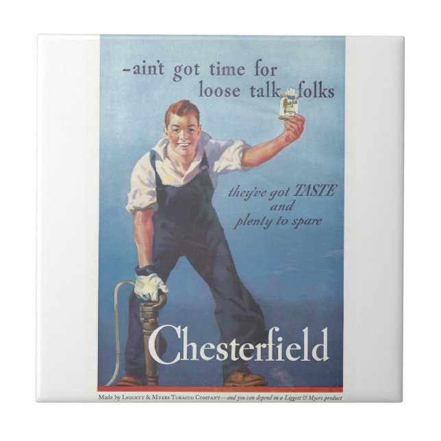 Vintage Chesterfield Cigarettes Anúncio (Frente)