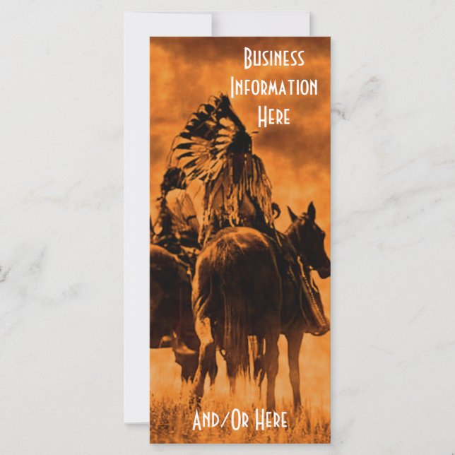 Vintage Cheyenne Warriors 2012 Calendar Bookmark (Frente)