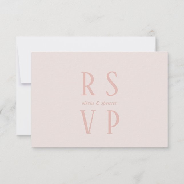 Vintage Chic Romantic Old Money Weding RSVP Card (Verso)