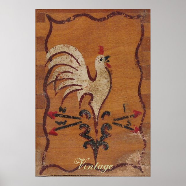Vintage Chicken Poster (Frente)