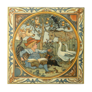Vintage Child and Animal by Walter Crane