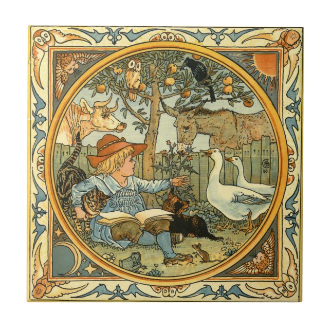 Vintage Child and Animal by Walter Crane (Frente)