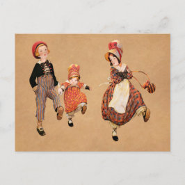 Vintage Children Ignorando cartão postal
