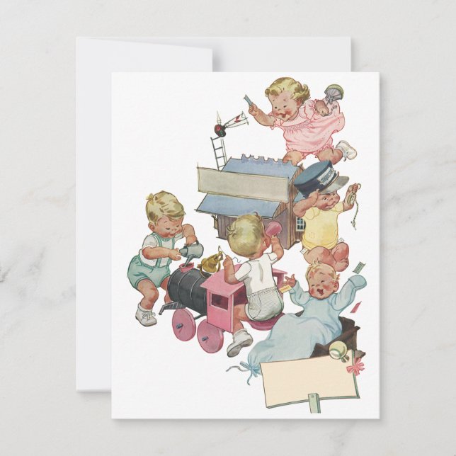 Vintage Children reproduzindo o convite para o tre (Frente)