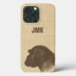 Vintage Chimpanzee Illustration Personalized