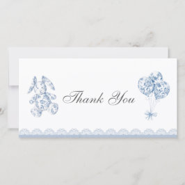 Vintage Chinoiserie-Baby Cartões de agradecimentos