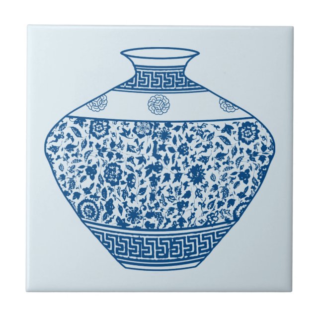 Vintage Chinoiserie Vase Ginger Jar (Frente)