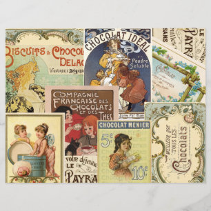 Vintage Chocolate francês Ad Collbook