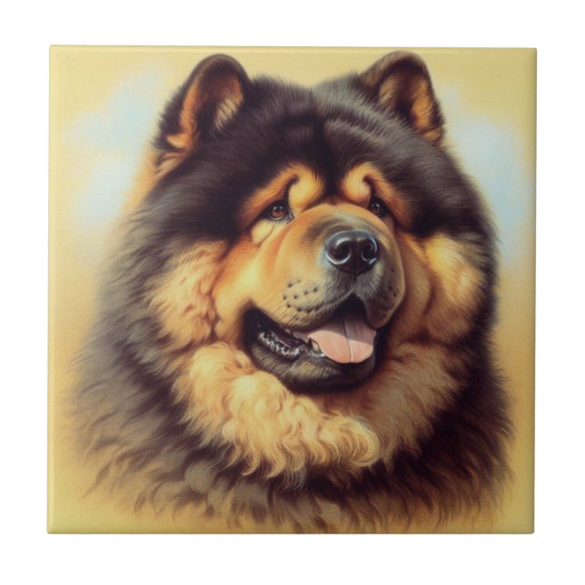 Vintage Chow-Chow Painting (Frente)