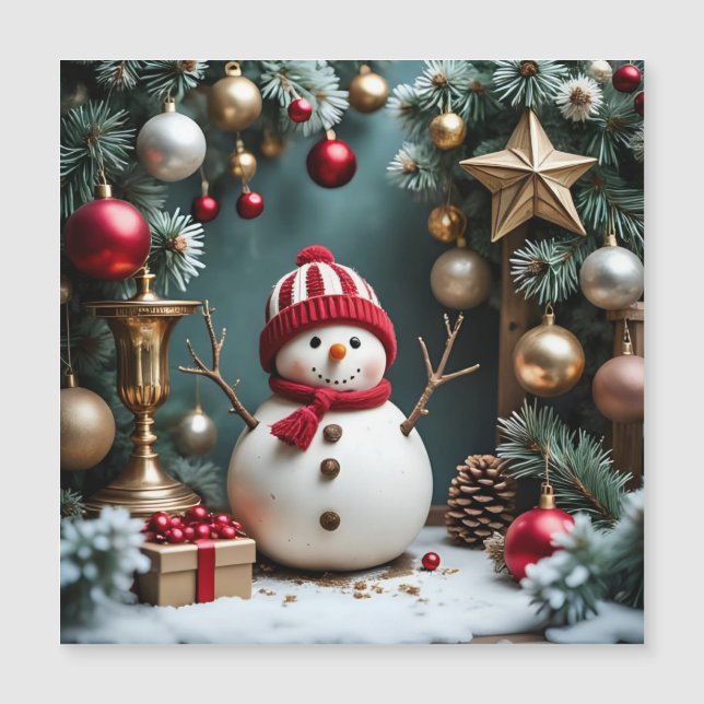 Vintage Christmas - Magnetic Card  (Frente)