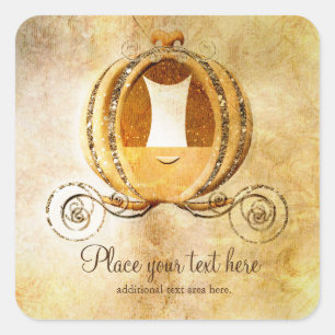 Vintage Cinderella Carruagem Princesa Etiqueta