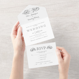 Vintage cinza, quadro floral, iniciais casamento b