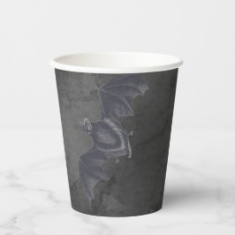 Vintage Cinza Voando Bat na Textura das Cinzas