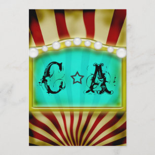 Vintage Circus - Grande convite para casamento