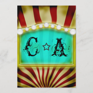 Vintage Circus - Grande convite para casamento