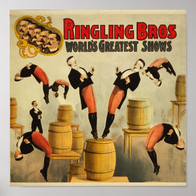 Vintage Circus Sideshow Poster (Frente)