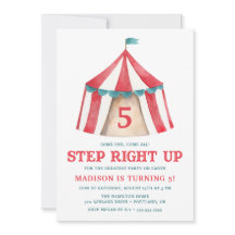 Vintage Circus Tent | CONVITE DE ANIVERSÁRIO
