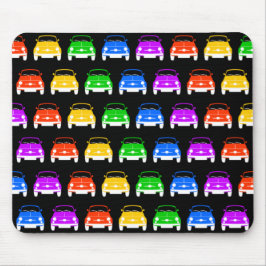 Vintage Classic Fiat 500 Rainbow Mouse pad