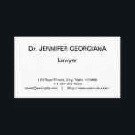 Vintage, Classic Professional Cartão de visita<br><div class="desc">Este cartão de visita clássico e tradicional apresenta um nome,  profissão e informações de contato que podem ser personalizadas. Cartões de visitas como estes podem ser usados por um profissional,  como um advogado ou um consultor.</div>