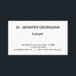 Vintage, Classic Professional Cartão de visita<br><div class="desc">Este cartão de visita clássico e tradicional apresenta um nome,  profissão e informações de contato que podem ser personalizadas. Cartões de visitas como estes podem ser usados por um profissional,  como um advogado ou um consultor.</div>