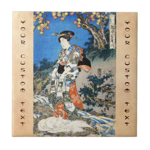 Vintage clássica ukiyo-e geisha mulher Utagawa