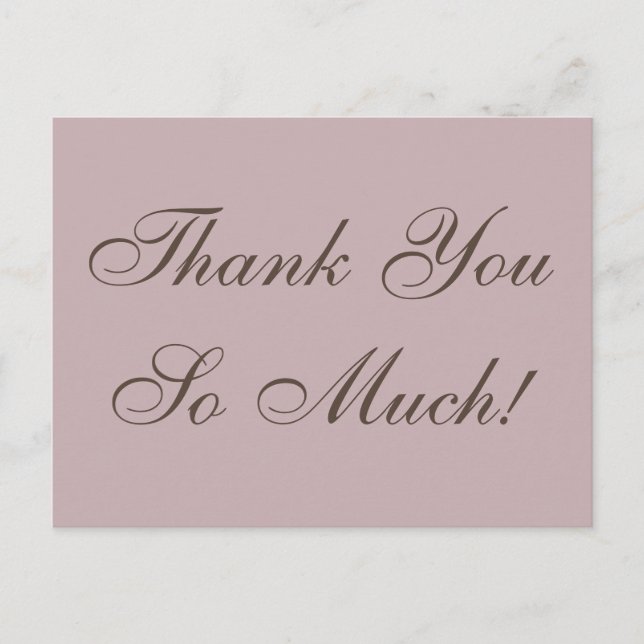 Vintage, Clássico "Muito Obrigado!" Cartão Postal (Frente)