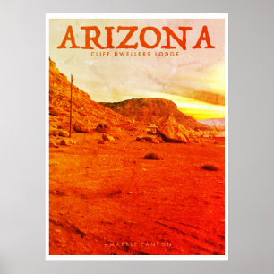 Vintage Cliff Dweller Poster de viagens Lodge