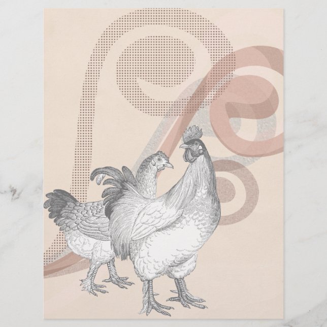 Vintage Cochin Chickens (Frente)