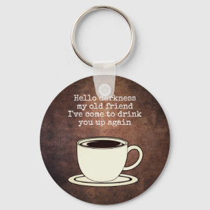Vintage Coffee Lover Engraçado Chaveiro