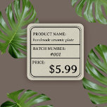 Vintage com etiqueta de preço do produto minimalis<br><div class="desc">Design de tipografia minimalista e vintage para seus adesivos personalizados de etiquetas de preço de produto para seus negócios. Selecione ''Editar usando a Ferramenta de Design'' para personalizá-la ainda mais. *recomendado para editar usando o computador</div>