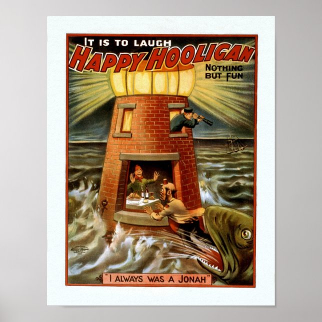 Vintage Comedy Show Advertisement Poster (Frente)