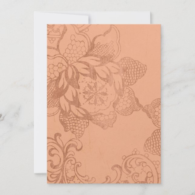 Vintage - Convites De Casamento Floral (Frente)