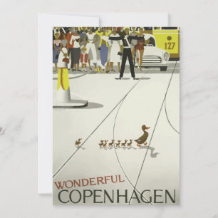Vintage Copenhagen Denmark Viagem card