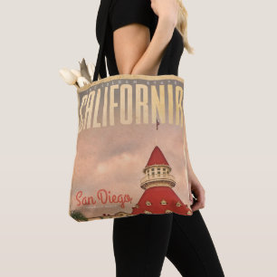 Vintage Coronado Beach Tote Bag