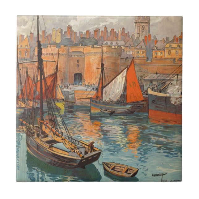 Vintage Cote d'Emeraude Santo Malo Port Turismo (Frente)