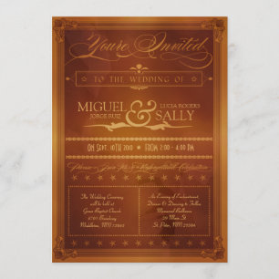 Vintage Country Poster Style Convite Para Casament